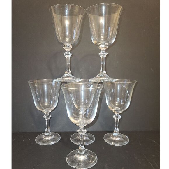 Royal Bavarian Crystal hand Cut Stems Water Wine Goblets with Box 6ct. 1980's‎ - Picture 2 of 11
